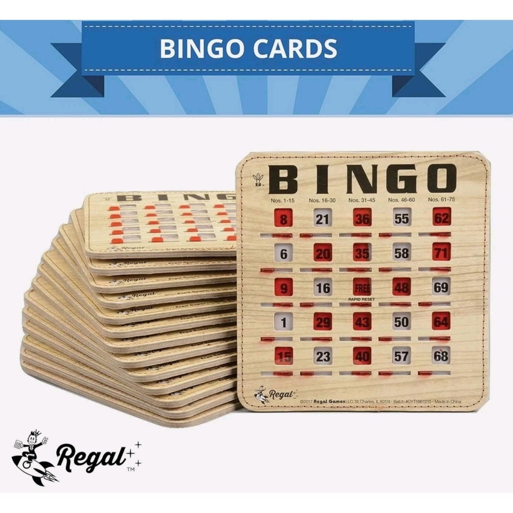 200-Pack‎ Bingo Cards Stitched Reusable Shutter Slide with Clear Slider Light